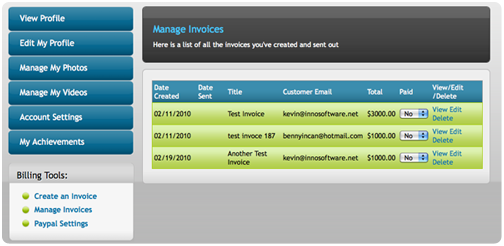 manage invoices